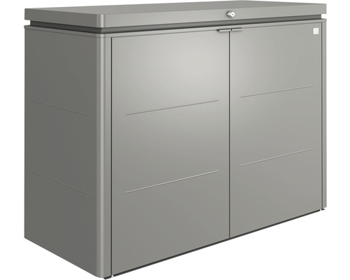 Armoire de terrasse biohort HighBoard 160, de 160 x 70 x 118 cm, gris quartz métallique