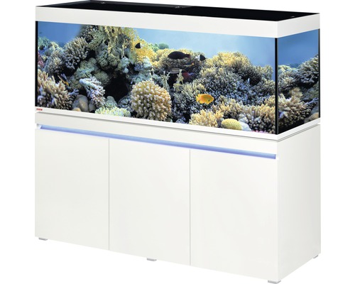 Kit complet d'aquarium EHEIM incpiria 530 marine avec éclairage à LED, pompe d'alimentation et meuble bas éclairé alpin