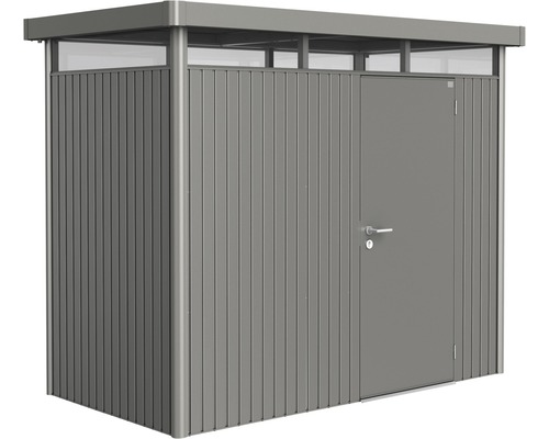 Gartenhaus biohort HighLine H1 Standardtür 254 x 134 cm quarzgrau-metallic