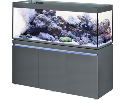 Kit complet d'aquarium EHEIM incpiria 530 reef avec pompe d'alimentation et meuble bas éclairé graphite