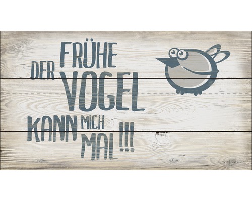 Panneau décoratif Der Frühe Vogel 15x30 cm
