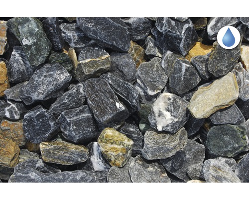 Schottersteine mit Wasserablauf