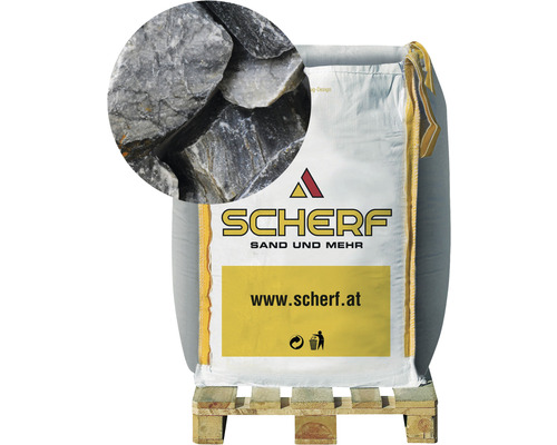 Marmorbruch Donau-Blau 50-100 mm 1000 kg Bigbag Big Bag mit Ziersplitt auf Palette