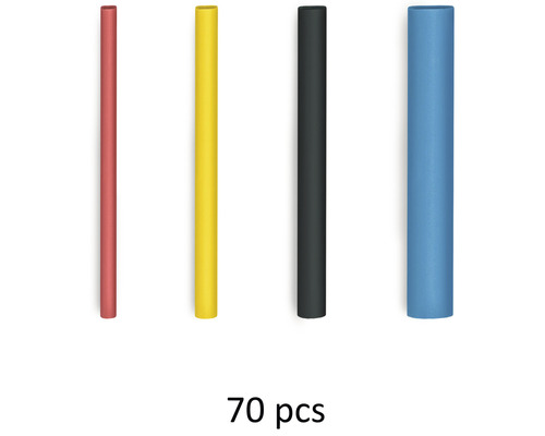 Gaines thermorétractables assorties, 70 pièces