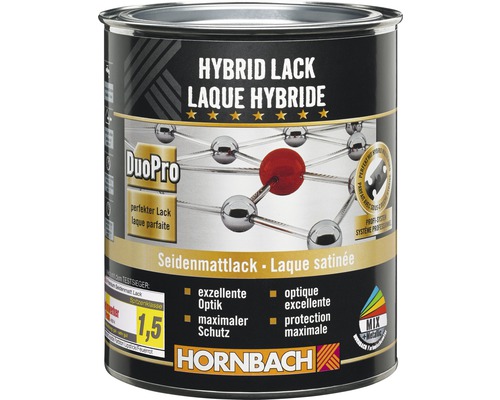Peinture hybride Hornbach dans un seau en métal