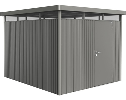 Abri de jardin biohort HighLine H5 porte standard 275 x 315 cm gris quartz-métallique