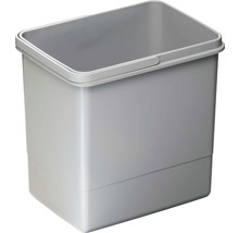 Rechteckiger, grauer Abfallbehälter aus Kunststoff