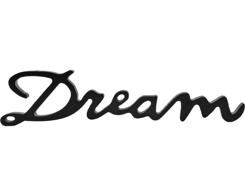 Schriftzug Dream schwarz 20x22 cm