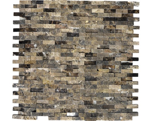 Mosaïque en pierre naturelle XNC 3D76 MARBRE BRUN-CLAIR, 30.5x30.5 cm