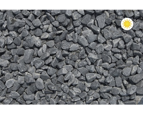 Gravillons décoratifs gris comme matériau de décoration