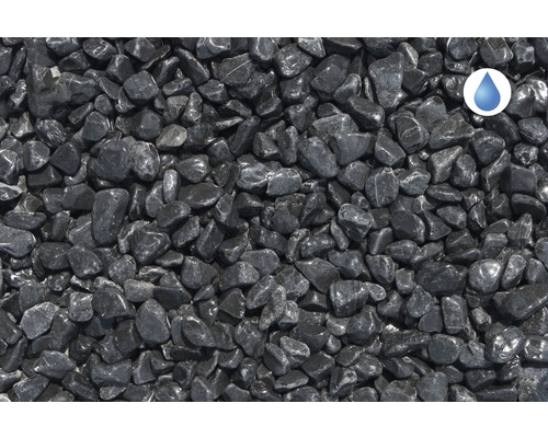 Gros plan de graviers décoratifs noirs