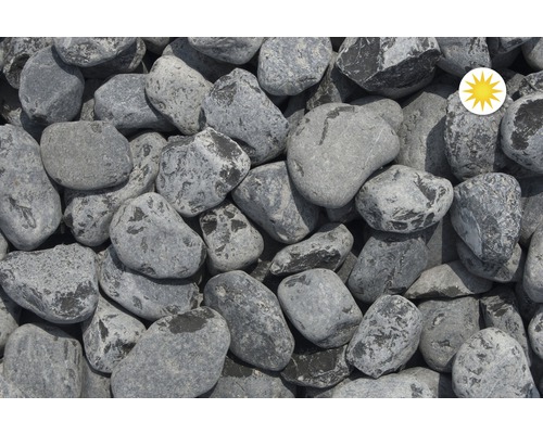 Galets décoratifs gris pour le jardin