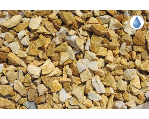 Gravier décoratif dans les tons jaune et blanc