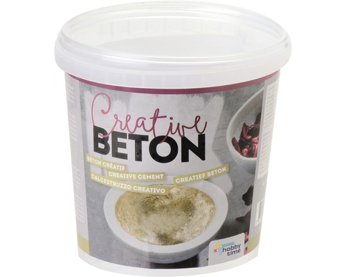 Masse de coulée Creative Beton en seau 1,5 kg Béton créatif dans un récipient transparent