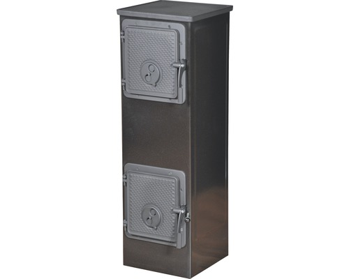 Holzofen mit zwei Türen