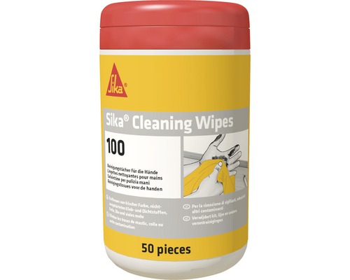 Sika® Cleaning Wipes 100 lingettes de nettoyage pour le nettoyage des mains très sales 50 pces