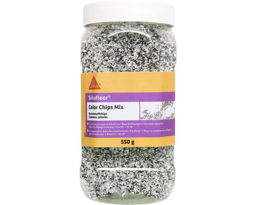 Sikafloor® Color Chips décoratives à saupoudrer mélange 550 g Sikafloor Color Chips Mix copeaux en plastique dans une boîte