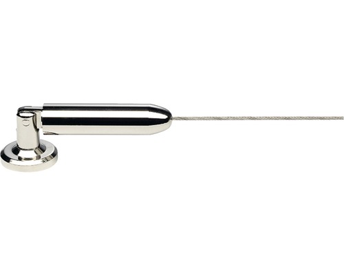 Ensemble de câbles pour rideau Nice chrome à une voie, Ø 2 mm Fixation de plafond avec câble en acier pour suspendre des tableaux