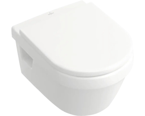 Villeroy & Boch Wand-WC Set Architectura Tiefspüler offener Spülrand weiss glänzend mit WC-Sitz 5684HR01