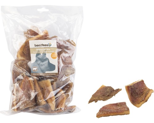 beeztees Hundesnack Rinderkopfhautstücke 500 g