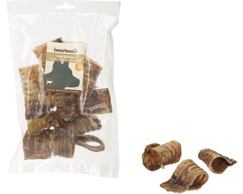 Friandises pour chiens beeztees trachées de bœuf 200 g friandises à mâcher