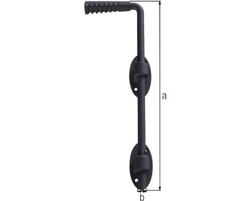 Stangenschloss mit Maßen a und b