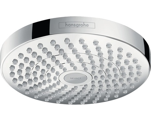 Pommeau de douche hansgrohe Croma Select S180 2jet 26522000 Ø 18 cm chromé Pomme de douche Hansgrohe avec bouton Select