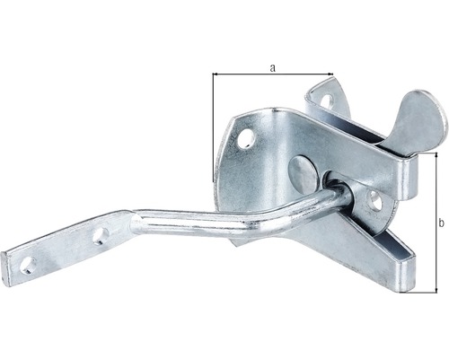 Loquet de portail en métal avec les dimensions a et b
