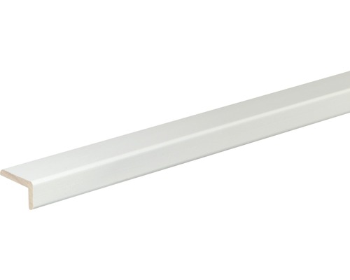 Baguette d'angle hêtre blanc laqué 19x33x2400 mm Profilé d''angle en plastique