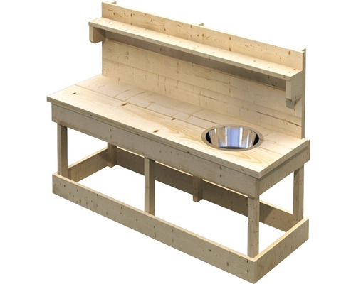 Meuble de cuisine en bois avec évier