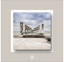 Photographie d''une jetée en hiver