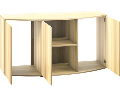 Aquariumunterschrank mit drei Türen und einem offenen Fach