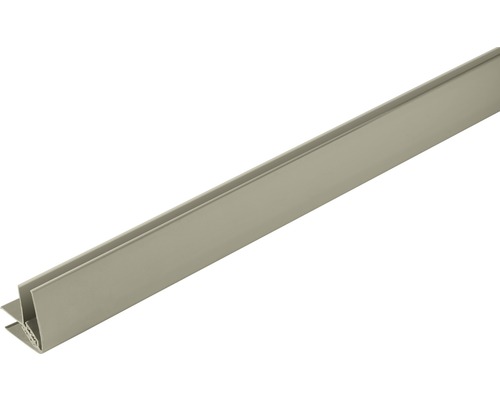 Barre d'angle de 2600 mm en plastique décor gris fumée pour épaisseur de panneaux 5-8 mm