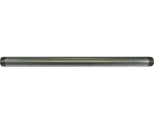 Raccord à visser GEBO raccord double galvanisé métal x 1 1/4 pouce FE 50 cm Tube métallique avec filetage aux deux extrémités