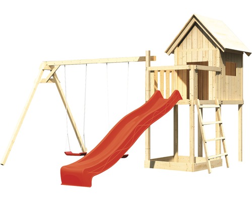 Spielturm mit Schaukel und Rutsche für den Garten