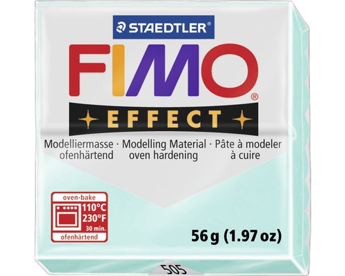 Modelliermasse FIMO Effect 57 g mint transparent / pearl Staedtler Fimo Effect Modelliermasse, 56 Gramm, ofenhärtend