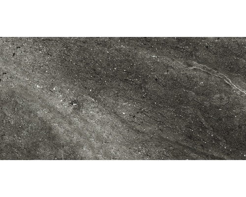 Feinsteinzeug Wand- und Bodenfliese Afrodite antracite 35.5x71 cm