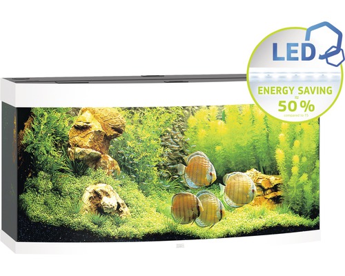 Aquarium Juwel Vision 260 LED avec éclairage,chauffage et filtre sans sous-meuble blanc