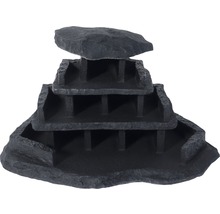 Objet de décoration à trois niveaux aspect pierre pour aquariums