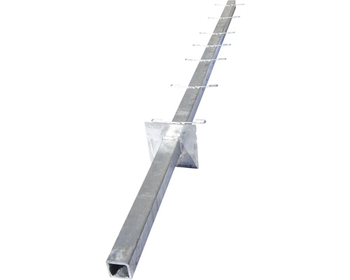 Steher für Zaun-Gabione zum Einbetonieren 170 cm Metall Zaunpfosten mit Erdanker und Halteklammern