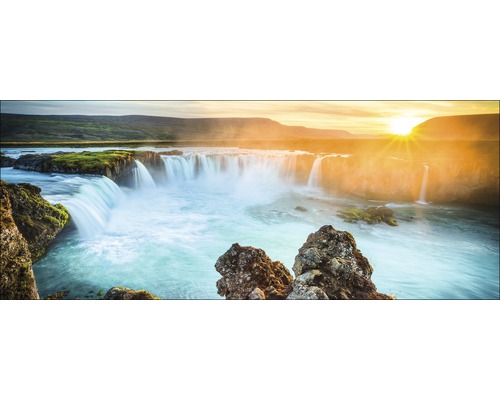 Glasbild Colourful Waterfall 50x125 cm