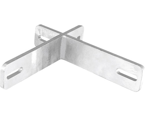 Languette pour élément de clôture poutre 23 x 23 cm Connecteur en croix métallique avec trous de fixation