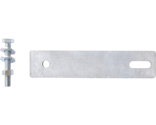 Languette pour élément de clôture et traverse 23 cm Support métallique avec vis, écrous et rondelles