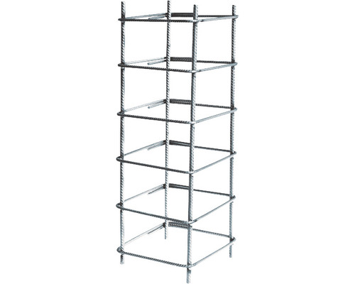 Kit de renfort pour gabions de clôture 25 x 25 x 75 cm Cage d''armature en acier