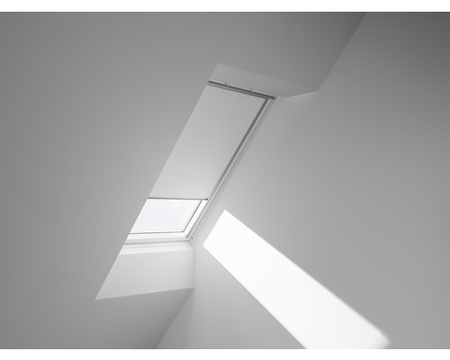 Store occultant VELUX blanc à énergie solaire cadre aluminium DSL CK02 1025S