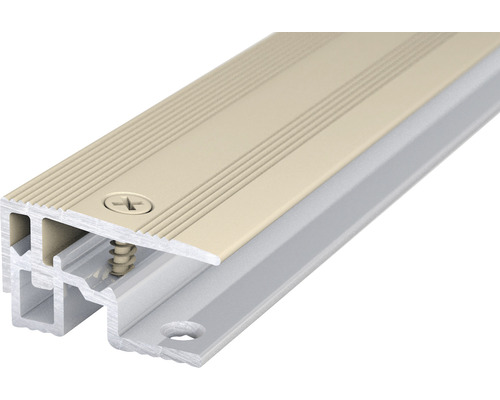 Profilé de finition PS 400 alu sahara 28x2700mm Profilé de bordure d''escalier en aluminium avec vis