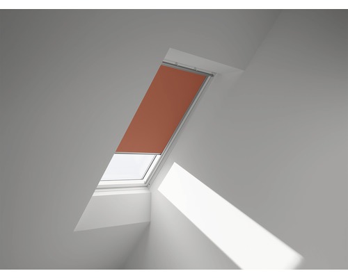 Store occultant VELUX uni orange à commande manuelle cadre aluminium DKL PK06 4564S