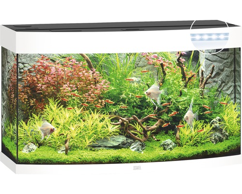 Aquarium Juwel Vision 180 LED avec éclairage,chauffage et filtre sans sous-meuble blanc
