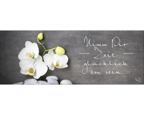 Photo sous verre Wellness Slogan I, 50x125 cm