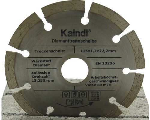 Disque à tronçonner diamant Kaindl Ø 115 mm 10266